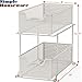 Simple Houseware 2 Tier Sliding Cabinet Basket Organizer Drawer, White