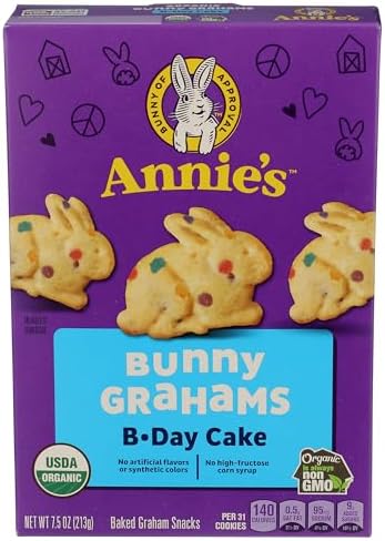 Annie's Organic Birthday Cake Bunny Graham Snacks, 7.5 oz.