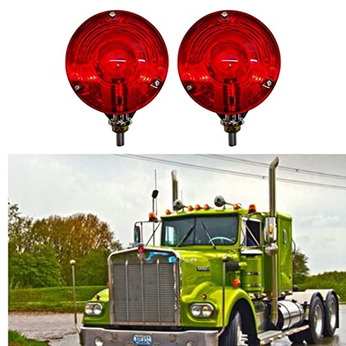 Feu de camion rond double face 24V étanche et chrome pour remorque et SUV