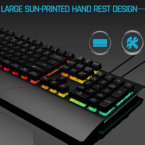 Clavier filaire RVB GK60 avec repose-poignet et sensation mécanique - 5