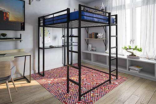 Dhp Abode Full Size Metal Loft Bed, Black #TOP1