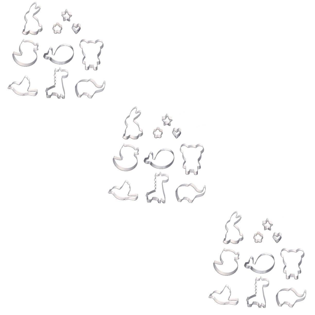 COLLBATH 30 Stk Ausstechformen Kuchen Sternkeks tierische Kekse Ausstecher für Kinder Tierschablonen keksform ostern easter cookie cutters keksbackformen Keksausstecher aus Edelstahl Silver