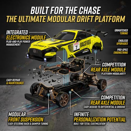 Image of TheLittleOnes 4x4 Rc Drifting Car - Rc Drift Cars High Speed Remote Control Drift Car 2.4GHz Remote Control Drift Stunt Off Road Cars 360 Rotation Toys For Kids & Adults Boys & Girls [HyperDrift X ]