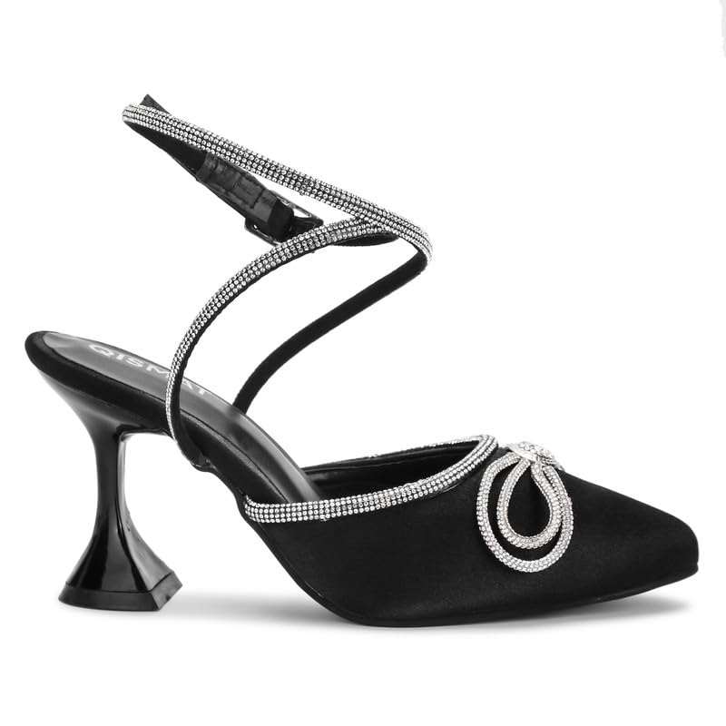 Synthetic Glamorous Luxury Heels for Women's in Transparent Upper with Heavy Broach and Transparent Heels | Lightweight Breathable, Stylish Design | All-Day Comfort-image-35