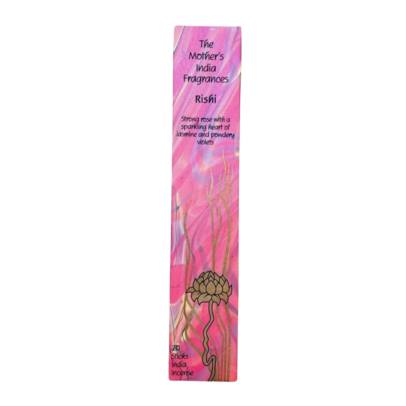 Giftlocaluk Pink Mother's India Rishi Incense - Rose, Jasmine & Violet Blend (20 Sticks) Fair Trade