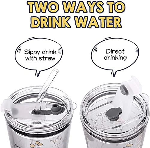 Image of 470ml Multipurpose Cartoon Print Jar with Glass Lid & Silicone Straw - Reusable Tea Cup, Milk, Juice, Thick Shake & Coffee Mug - Durable Printed Glass Mug for Home, Travel & Feet Use - Set of 1