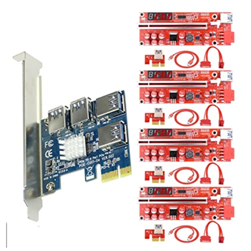 Adattatore da 1 a 4 PCI-E a 1X a 16X USB 3.0 PCIE Extensore con Ver V013 Pro Scheda Riser Speciale Miniera per GPU Video