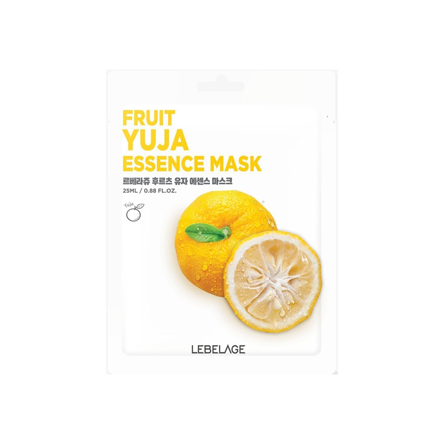 LEBELAGE Yuja Meyvesi Içeren Nemlendirici Kağıt Maske Fruit Yuja Mask