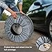 Explore Land Tire Cover with Handle - Seasonal Spare Tire Bag, Heavy Duty Winter Wheel Storage Tote Against Dust and Scratches, 4 Pack (Fits Diameters 23''-25.75'', Charcoal)