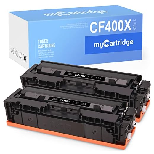 MyCartridge kompatibel HP 201X CF400X svart toner för HP color Laserjet Pro mfp m277dw HP color Laserjet Pro M254dw (2 svart)