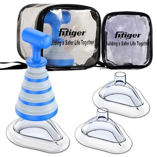 Fitiger FoldPumpVac Collapsible Airway Clearance Device Home Kit, Frist Aid Kit for Children and Adults,Suction Rescue Device for Kids and Adults