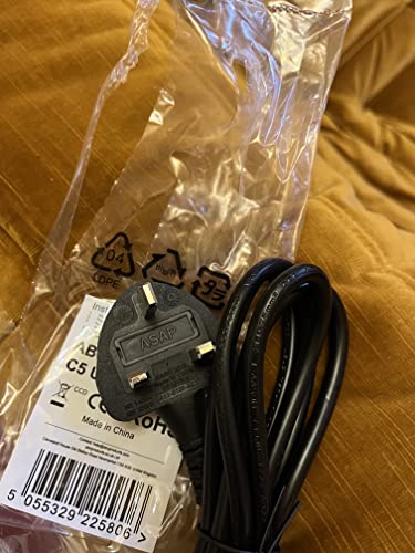 ABC Products® C5 Cloverleaf Mickey Mouse Power Supply Adapter Cord Mains Cable Lead UK Plug for Laptop Acer Dell HP Compaq Sony Toshiba Vaio Delta etc 1.8M Long - Image 2