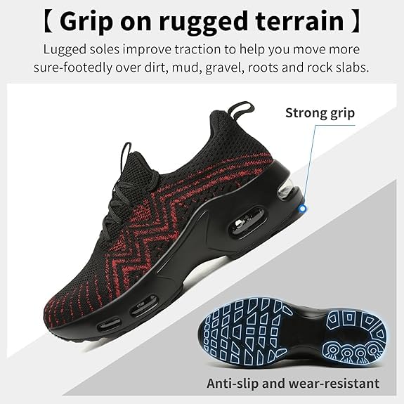 Womens Trainers Gym Running Shoes Lightweight Walking Sneakers Womens Breathable Mesh Sport and Outdoor Tennis Jogging Shoes Air Cushion Slip On Ladies Trainers - Image 6