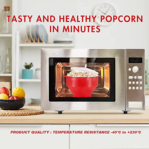 image for ECOMM369 Microwave Popcorn Maker, Silicone Popcorn Popper, Collapsible