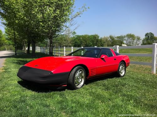 Image of C4 Corvette NoviStretch Front Bumper Mask : Fits All 1984-1996 C4 Corvette Models Including Grand Sport & ZR1 (Front Bumper Mask + Mirror Masks)
