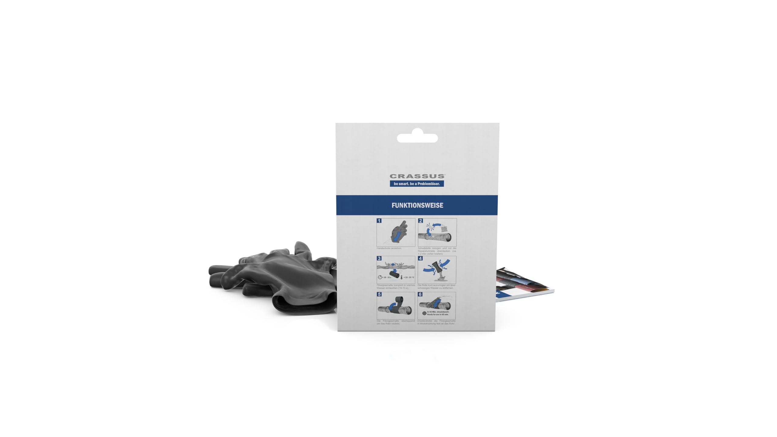 Crassus Doctor Extreme CRA70107 - Kit de reparación de tuberías (hasta 200 mm), color negro