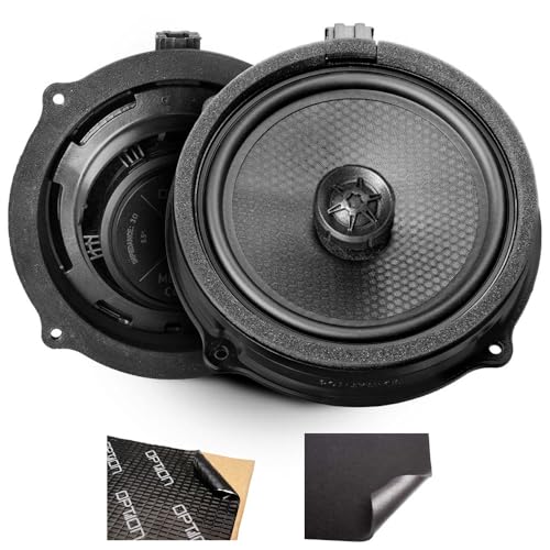 Option Haut-parleur compatible avec Hyundai i30 PD/PDE (arrière) avec isolation – 100 % Plug & Play 16,5 cm Haut-parleur coaxial 2 voies avec tweeter en...