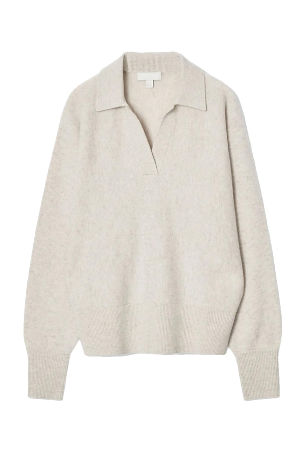 Womens Drop Shoulder Polos Knit Spring Essential Relaxed Ribbed Sweater