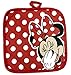 Disney Oven Mitt Pot Holder & Dish Towel 3 pc Kitchen Set (Minnie Mouse Red)