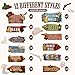 Faccito 24 Pcs Western Party Directional Sign Yard Cowboy Rodeo Theme Cutouts Wild West Welcome Sign Decor for Western Birthday Photo Props Backdrop Wall Party Decorations (Retro Color)