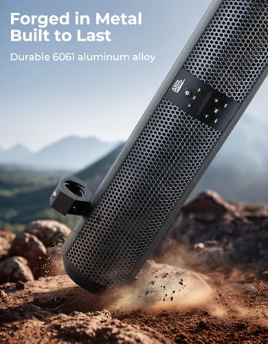 Image of KEMIMOTO UTV Sound Bar 28 Inch ATV Soundbar 4X Subwoofers 2X Tweeters BT-V5.0 Golf Cart Sound Bar Compatible with Polaris RZR Can-Am Defender X3 CFMOTO ZFORCE, for 1.56 inch- 2.25 inch Roll Cage