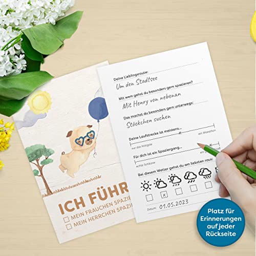 Kipitan Geschenk für Hundebesitzer: 30 Meilensteinkarten für Hund, Frauchen & Herrchen – als Hundetagebuch und Erinnerung an das erste gemeinsame Jahr