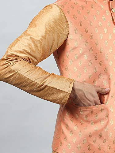Image of Uri and MacKenzie Men's Silk Blend Kurta Pajama with Designer Ethnic Nehru Jacket /Modi Jacket