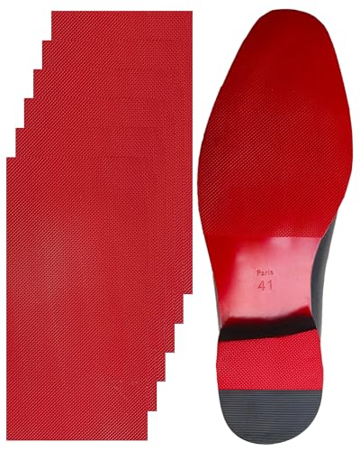 CZBYXA12 Red Bottom Shoe Sole Protector,Sole Guard - Non-Slip Shoe Pads | Compatible with Christian Louboutin Heels | Smooth Surface Traction | Scratch Prevention(8"x4" 3Pairs)