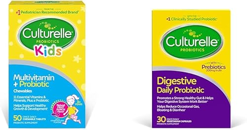 Miniatura 1 de Culturelle Kids Complete - Multivitamínico masticable + probiótico, 50 cápsulas probióticas diarias 30 unidades