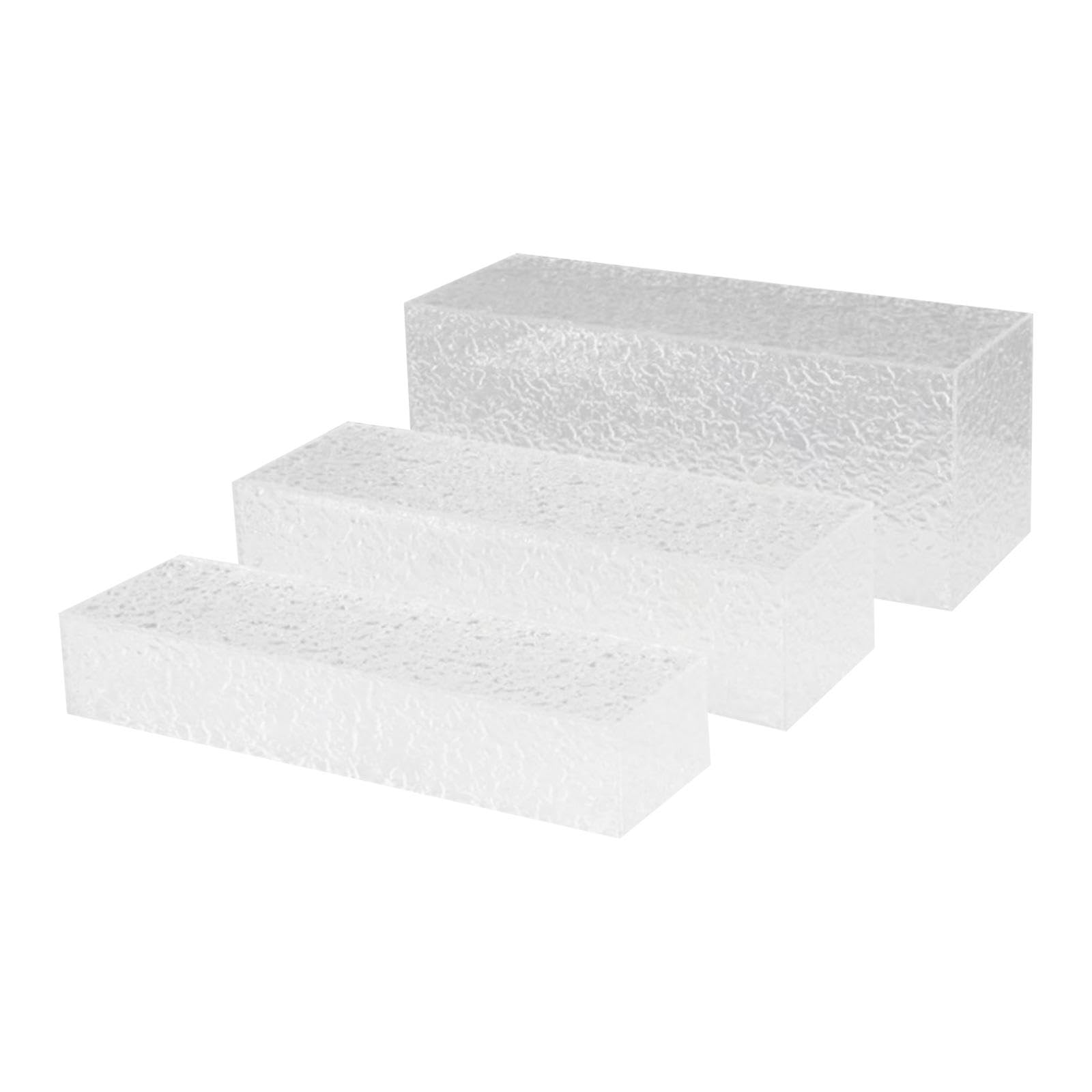 Acryl-Display-Ständer, 3X Acryl Riser Display-ständer Lebensmittel Riser Acryl Buffet Steigleitungen Oberfläche Wasser Ripple Design Tisch Kuchen Shop Display-ständer