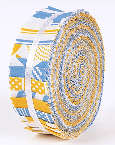 Jelly roll coton bleu à rayures pour des couvertures de patchwork uniques - 2