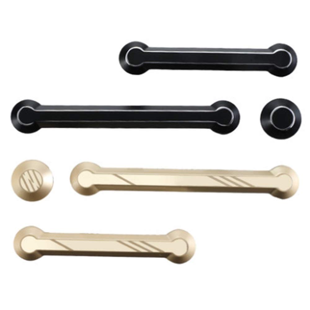 Tirador de Puerta de Armario Asa oculta invisible manija Armario cajón de la puerta oro orificio Gabinete Ocultos para Muebles(Gold,96mm)