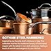 Gotham Steel Hammered 15 Pc Ceramic Cookware Set, Induction Pots and Pans Set Non Stick with Cooking Utensils & Steamer, Non Toxic Ceramic & Titanium Coating PFOA PFOS Free, Oven & Dishwasher Safe