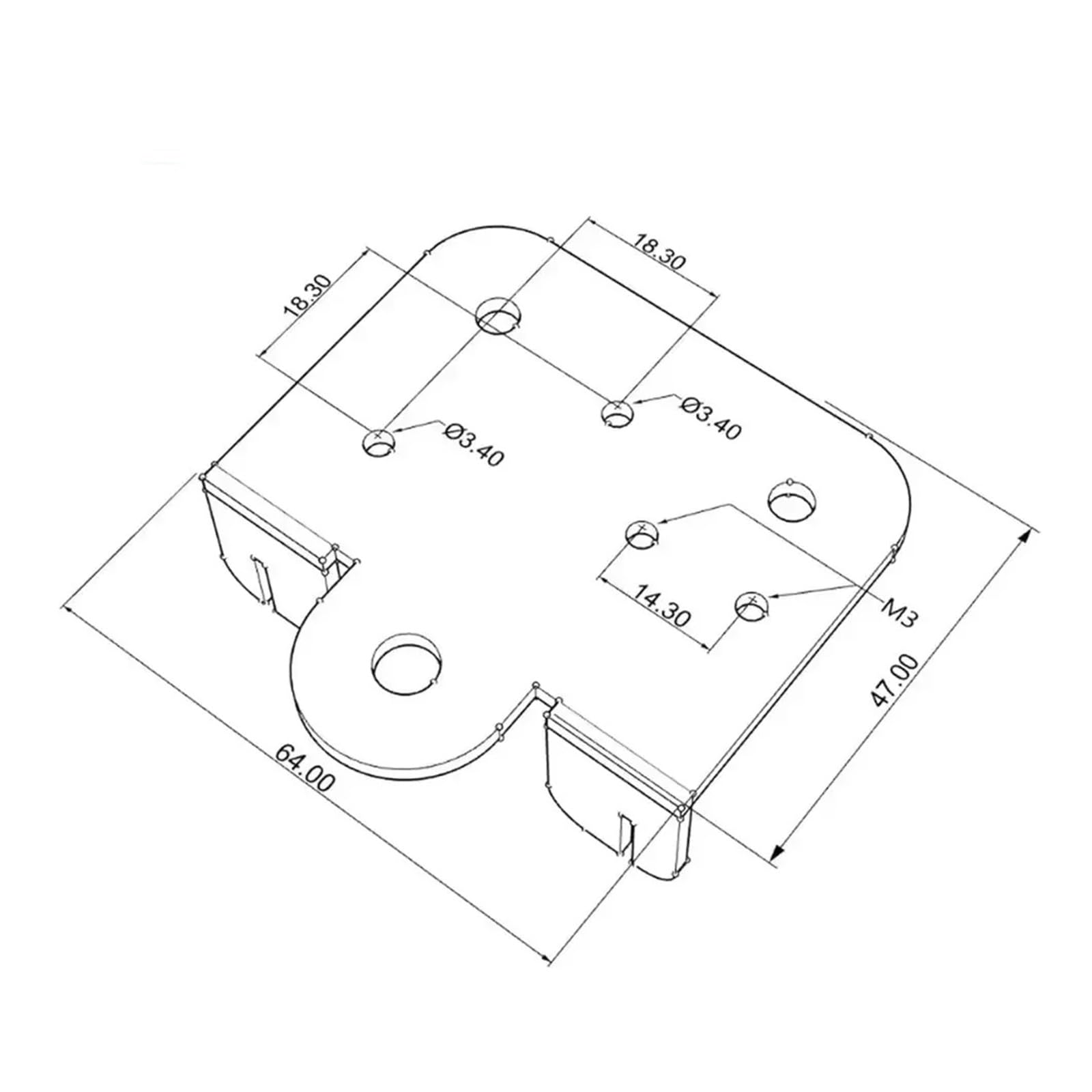 tianwandong Części drukarki 3D Płyta podporowa ekstrudera z kołem pasowym Płyta tylna ekstrudera 3 CR-10 CR-10S S4 S5(Extrude Fan cover)