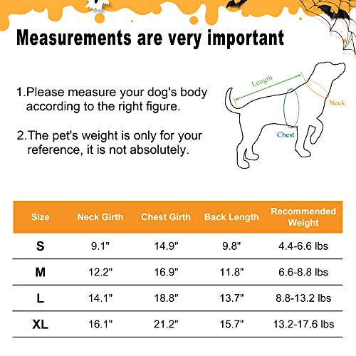 Fihome Halloween Pumpkin Dog Costume, Funny Pet Shirt Cat Dog Costume With Bat Wings For Small Medium Large Cats Kittens Puppy Cosplay Halloween Spooky Night Party Decoration (S/Pumpkin Color) #TOP1