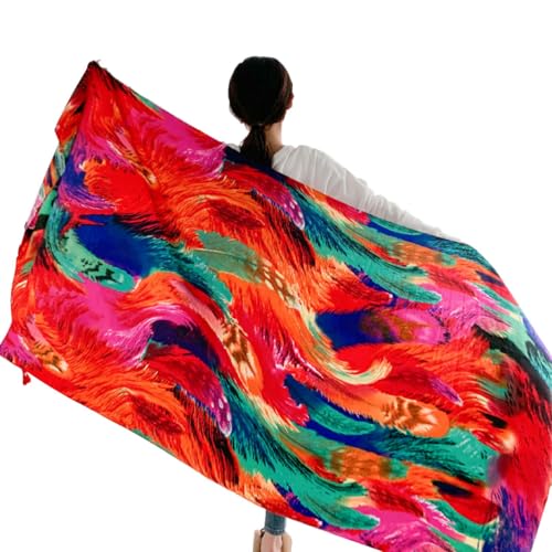 AWAVM Damen Strandtuch Sarong Schal Wrap Bandana, Plus Size Mode Sarong Strandtuch, Sarong, Schal, Schal, Strandtuch, Wickelkleid
