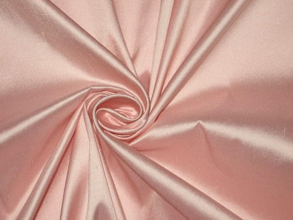 Tissu pure soie doux hypoallergénique rose clair largeur 137 cm
