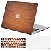 MOSISO MacBook Air 13 Inch Case (Release 2010-2017 Older Version), Plastic Pattern Hard Case & Keyboard Cover & Screen Protector Only Compatible MacBook Air 13 (A1369 & A1466), Wood Grain
