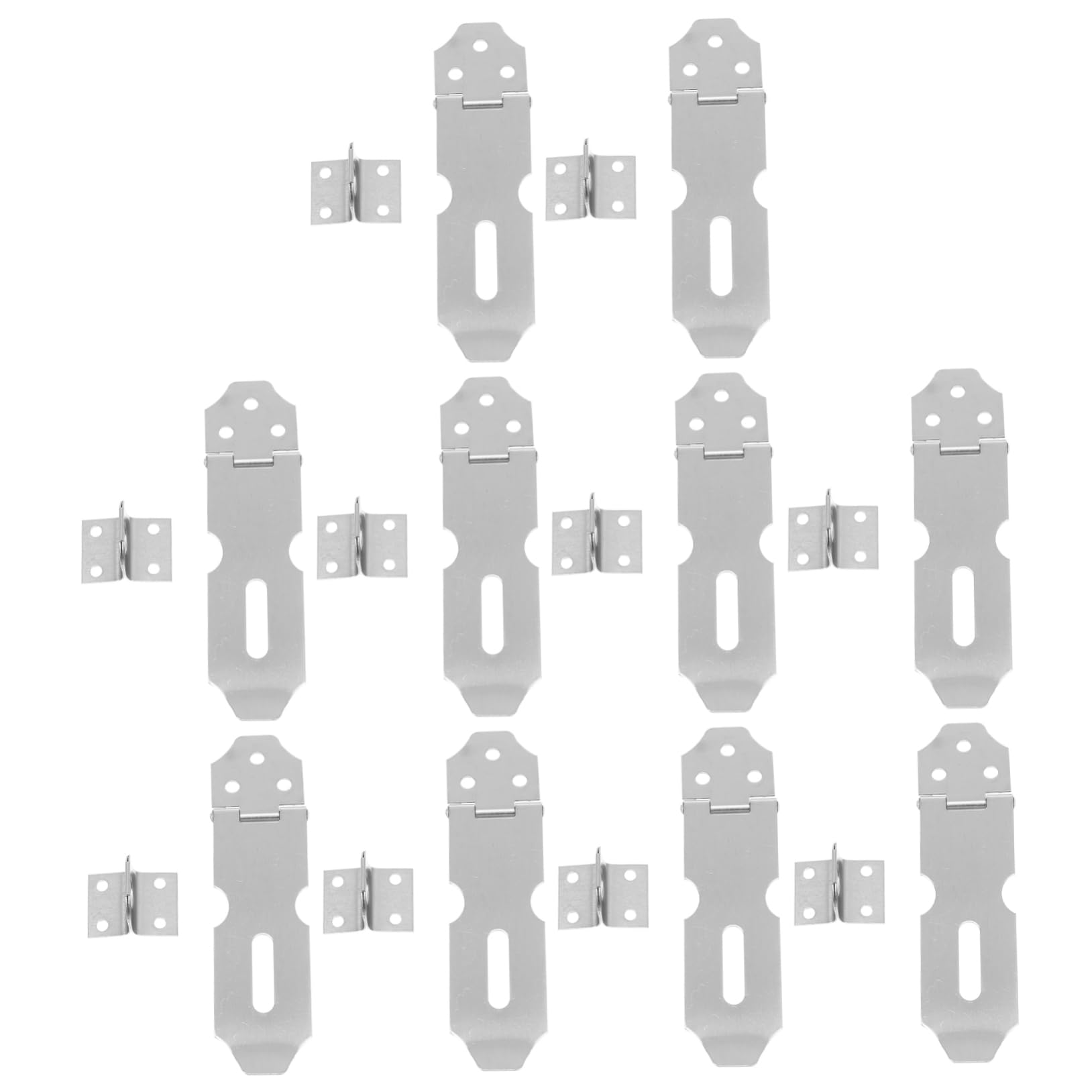 BUTIFULSIC 10pcs Lock Barn Door Hasp Door Buckle Bolt Hotel Door Latch Latching Safety Heavy Duty Hasp Safety Door Buckle Toggle Hasp Latches Clasp Hasp Stainless Steel Silver