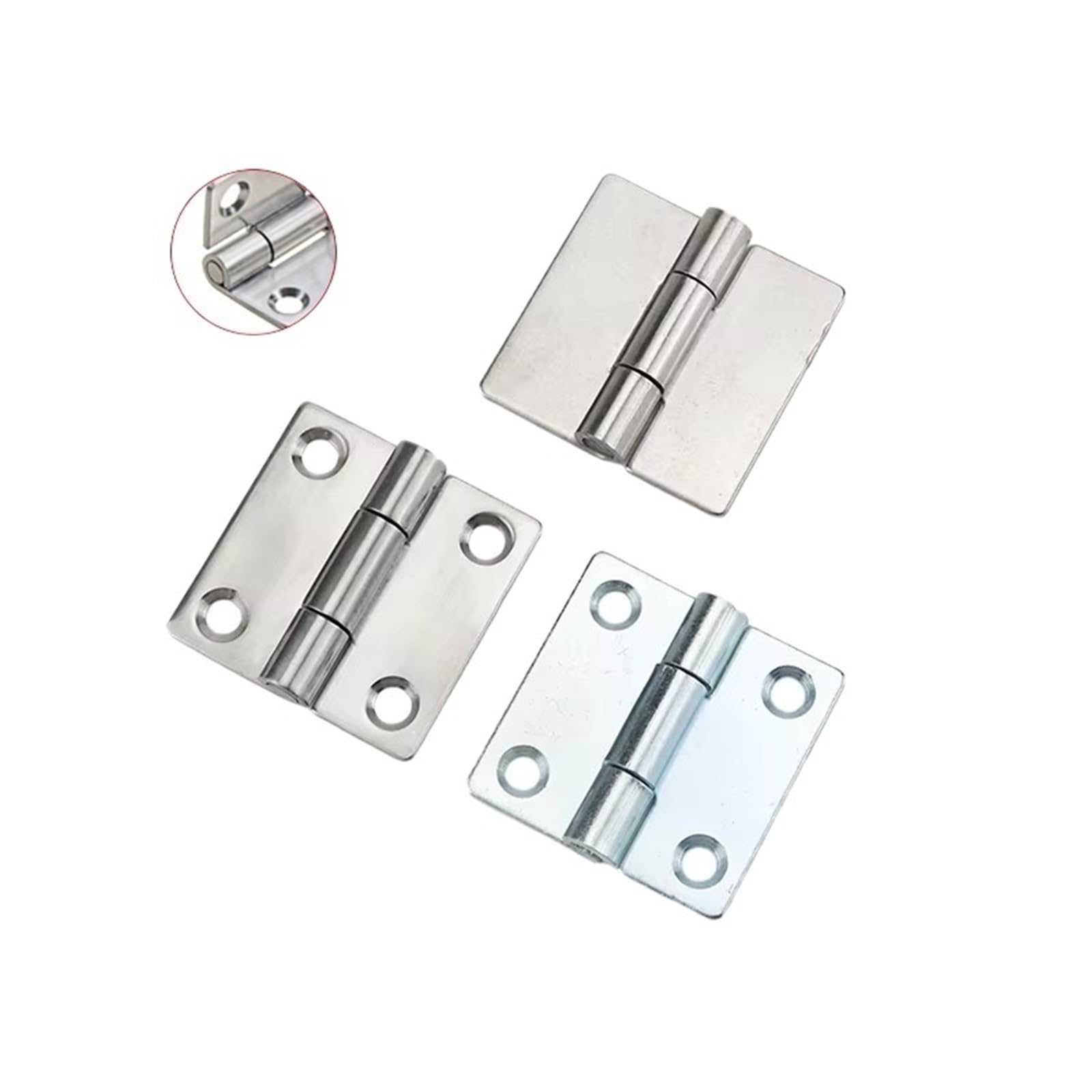 304 Stainless Steel Or Iron Hinge Silent Folding and Thickened Flat Hinge 1Pcs(Iron)