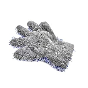 Dubbelzijdige auto reinigingshandschoenen Zachte koraal fleece auto handschoenen waterdichte reinigingsdoek voor auto…