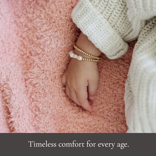 Image of SARANONI Bamboni Baby Blanket | Luxury Plush Super Soft Blanket | Breathable Comfort Infant Baby Blankets for Boys & Girls | Peach, Mini - 15 inch x 20 inch