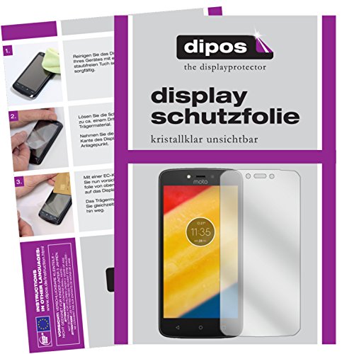 dipos I 2X Protector de Pantalla Compatible con Lenovo Moto C Plus pelicula Protectora Claro