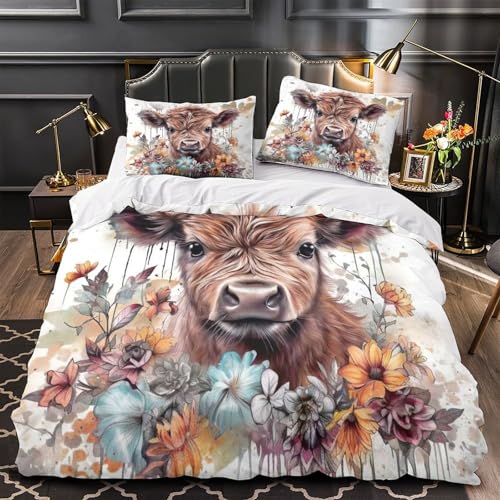 Housse de Couette Imprimé 3D Super Douce King en Microfibre Premium - 2