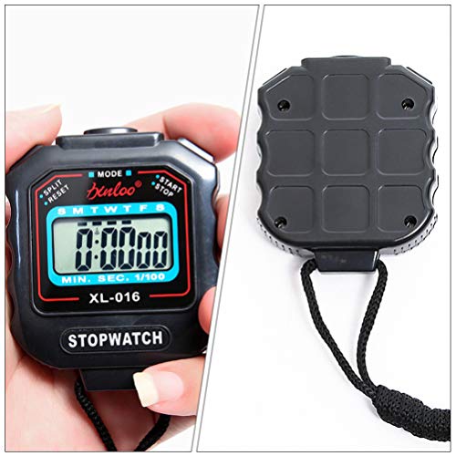 BESPORTBLE - Cronômetro esportivo digital resistente à água com visor grande e cronômetro com cordão