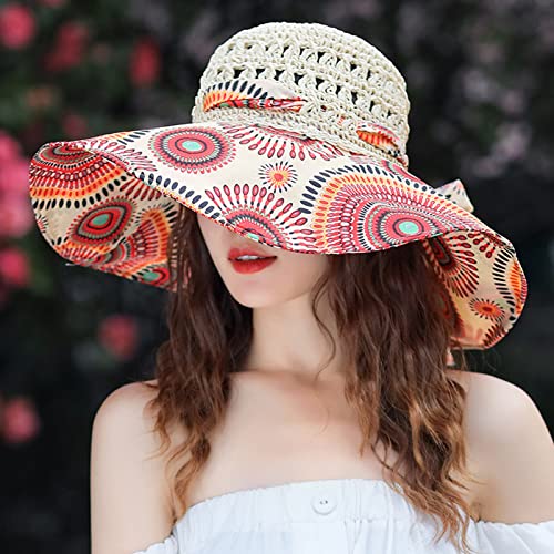 Sombrero de Playa Bohemio con Ala Ancha y Lazo miniatura 2