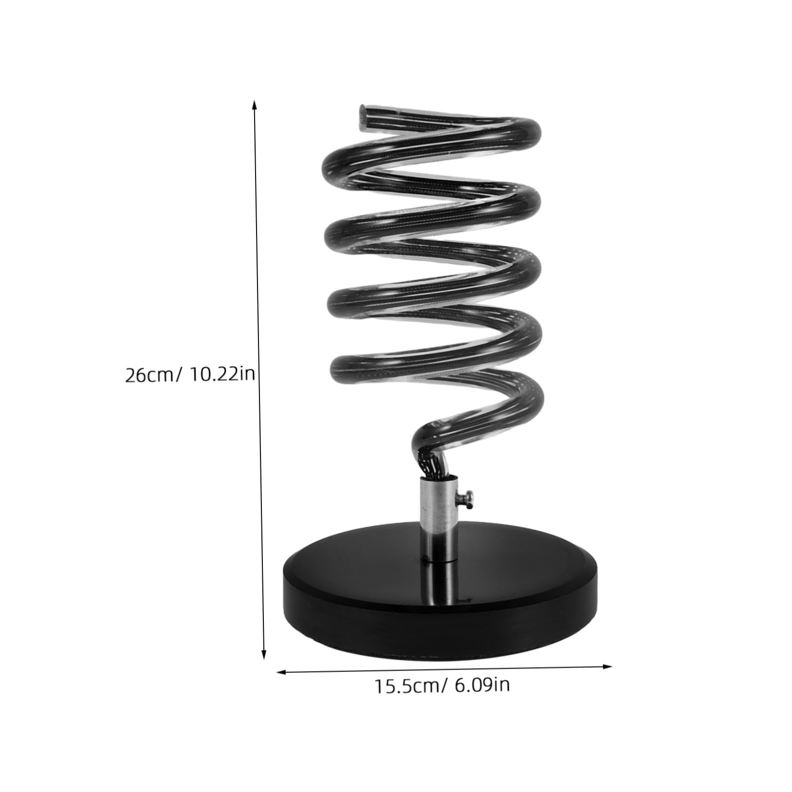 Soporte de Sobremesa para Secador de Pelo con Base de Mármol Negro Organizador sin Taladro para Peluquería y Baño Soporte Espiral para Accesorios de Peinado y Planchas