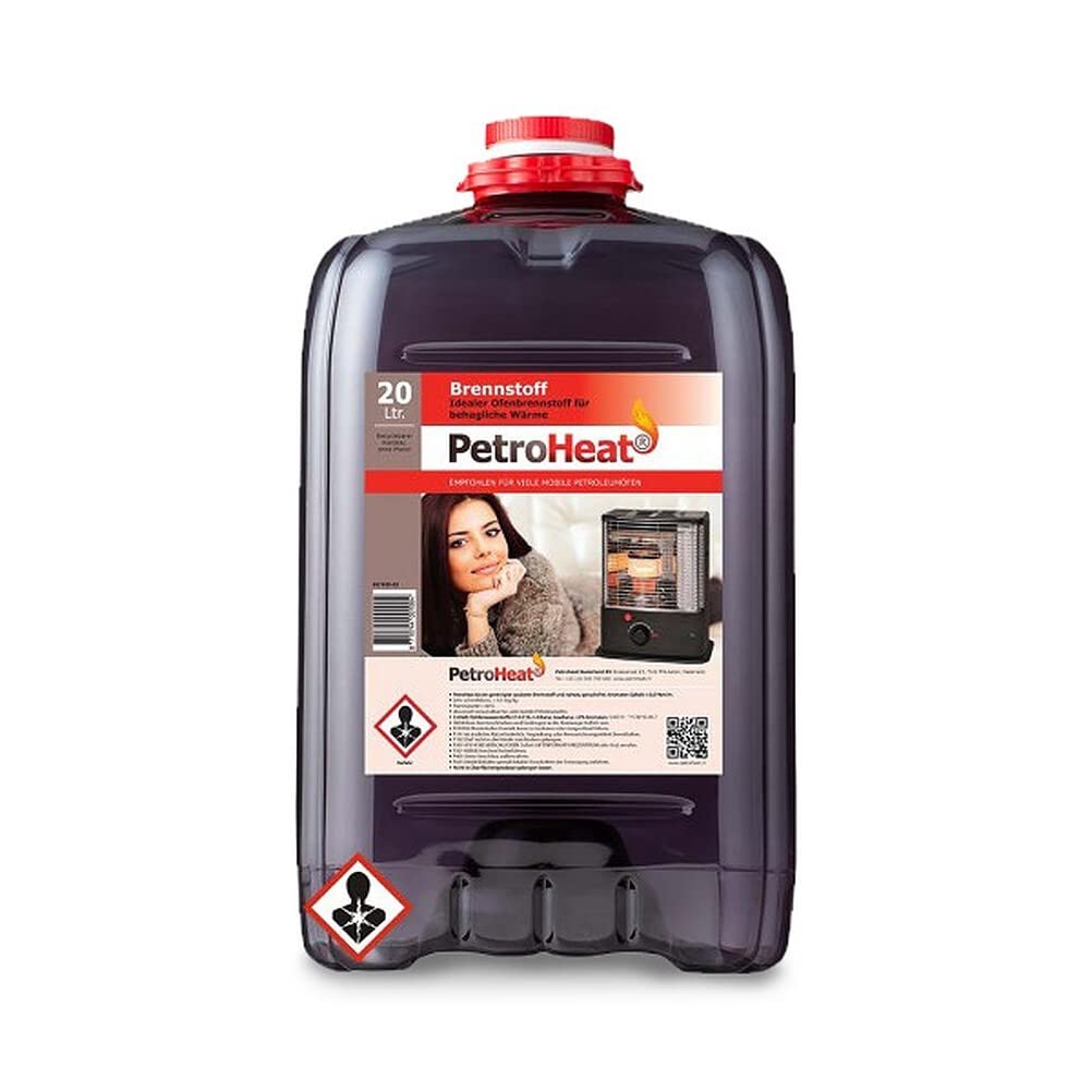 ration1 Petroleumofen 3000 W mit Petroleum 20 L | Komplett Paket mit Heizgerät, Brennstoff, Handpumpe, Batterien, für Camping, Zeltheizung, Terrassenheizer, bei Stromausfall