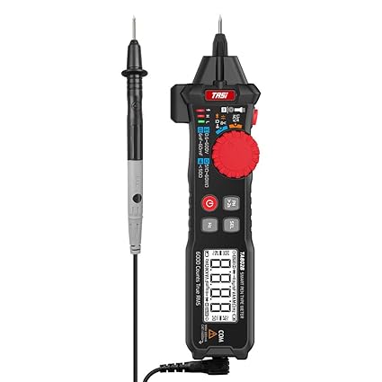 TA802B Pen Digital Multimeter 6000 Counts True RMS Voltage Meter Smart Pen-Type Meter for Measuring DC/AC Voltage & Capacitance & Frequency & Zero/Fire Line & Diode and Continuity & Resistance