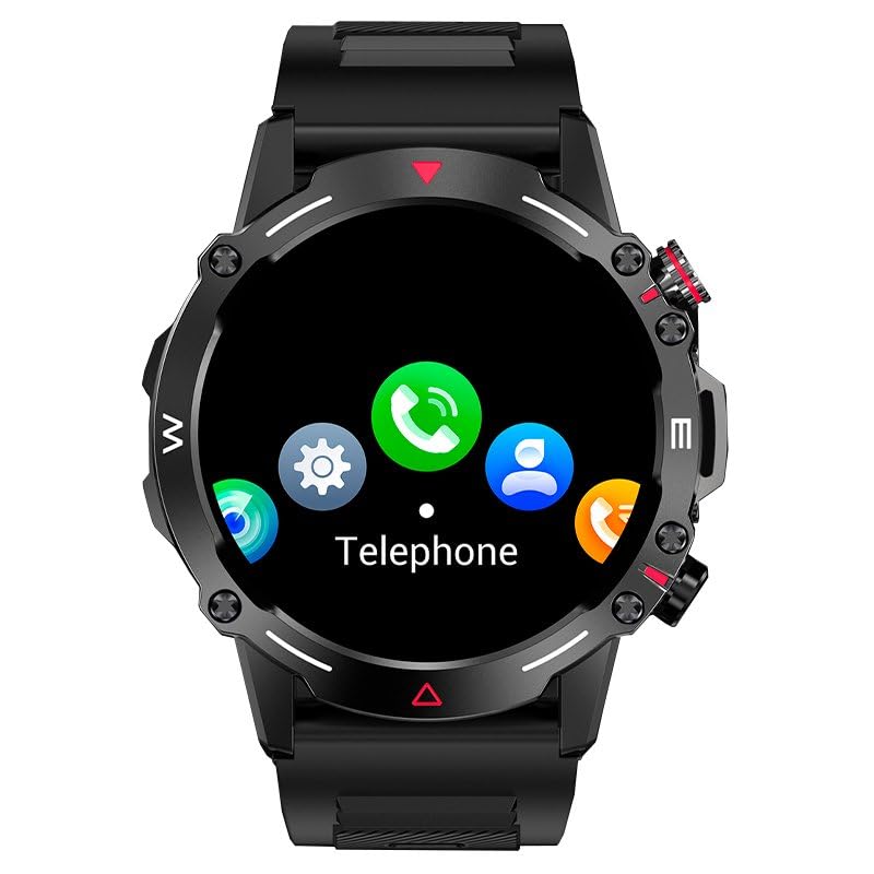 Smartwatch Display Amoled Cool Adventure Silicone Nero (Chiamate Salute...), Nero, Mediano, Sportivo